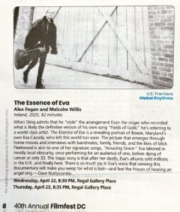 Special FilmFest section in the Washington Post