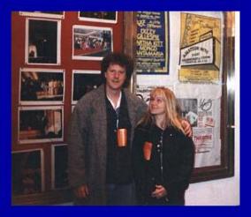 Eva and Chris Biondo at the historic Apollo Theater in New York City, early in 1991.  "That whole trip was the happiest I ever remember Eva being," Chris Biondo recalls.  They were invited to New York to meet with executives of Apollo Records, a subsidiary of Motown Records.  Eva was treated like a queen and when she left New York it was with the promise of a recording contract and a large advance payment that would have been triple her annual income at that time.  The contract and check never came; Apollo Records went bankrupt before the deal went through.