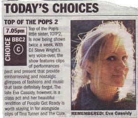Article about Top of the Pops
